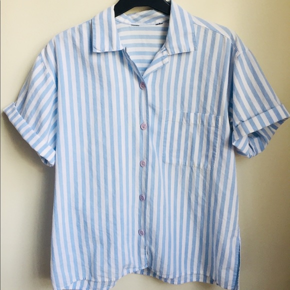 Vintage Striped Button Down Shirt - Picture 2 of 4